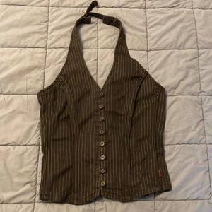 Vintage Tripp NYC Pinstripe Halter Corset